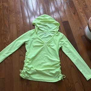 AVIA hooded ruched athletic top